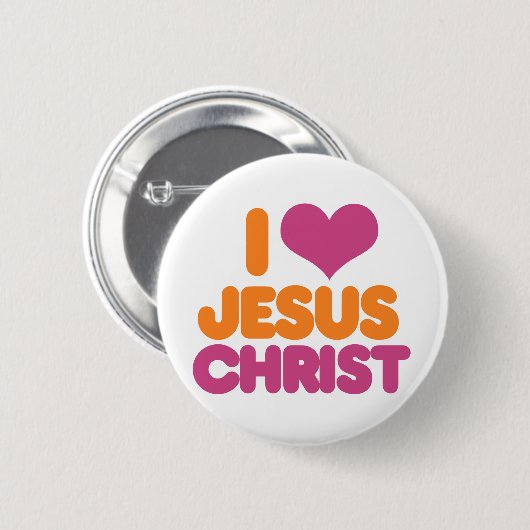 Ich höre Jesus Christus Button (Vorne & Hinten)