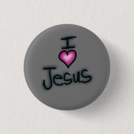 Ich höre Jesus I Liebe Jesus Button
