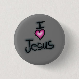 Ich höre Jesus I Liebe Jesus Button