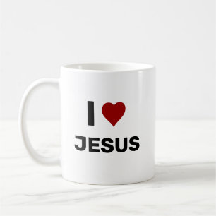 Ich höre JesusI Liebe Jesus Rotes Herz Kaffee Tas Kaffeetasse