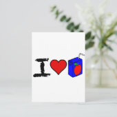 Ich höre Juice Boxes Postkarte (Stehend Vorderseite)