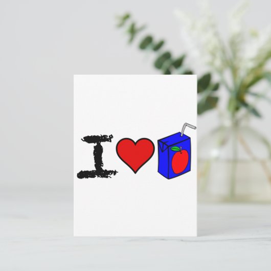 Ich höre Juice Boxes Postkarte (Stehend Vorderseite)