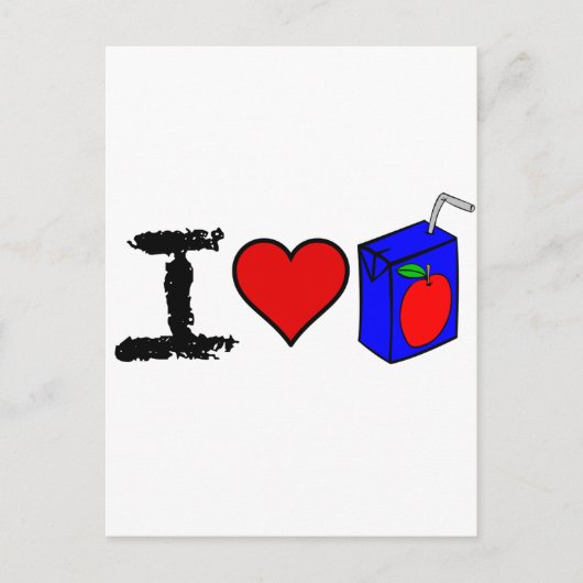 Ich höre Juice Boxes Postkarte (Vorderseite)