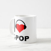 Ich höre K-Pop Funny Mug Kaffeetasse (Vorderseite Links)