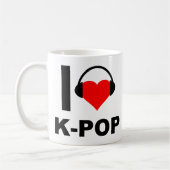 Ich höre K-Pop Funny Mug Kaffeetasse (Links)