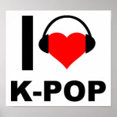 Ich höre K-Pop Funny Poster (Vorne)
