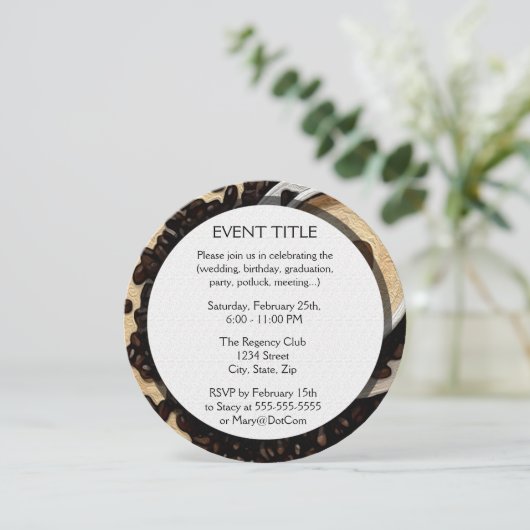 Ich höre Kaffee Einladung (Stehend Vorderseite)