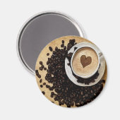 Ich höre Kaffee Magnet (Vorderseite/Rückseite)