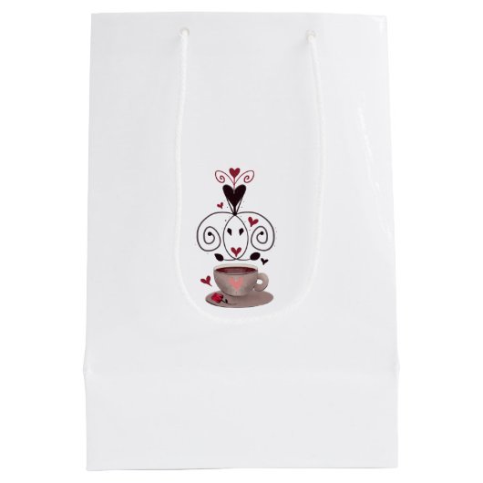 Ich höre Kaffee Mittlere Geschenktüte (Rückseite)