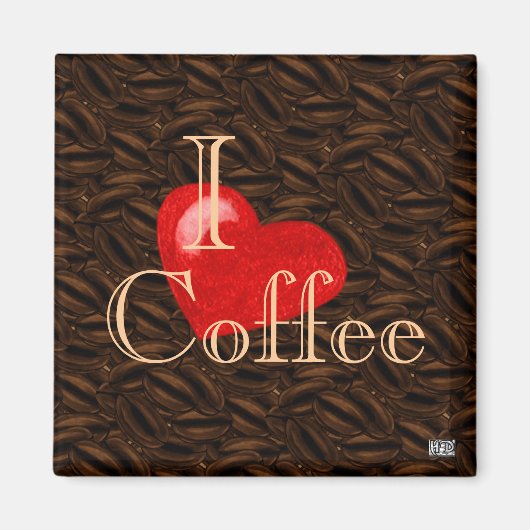 Ich höre Kaffeemagnet Magnet (Vorne)