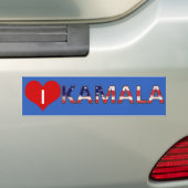 Ich höre Kamala auf blau mit Flag-Autoaufkleber Autoaufkleber (Auf Auto)