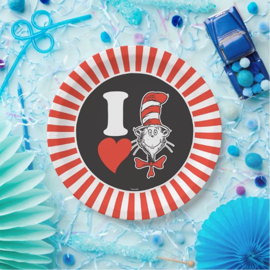 Ich höre Katze im Hut Pappteller (Party)