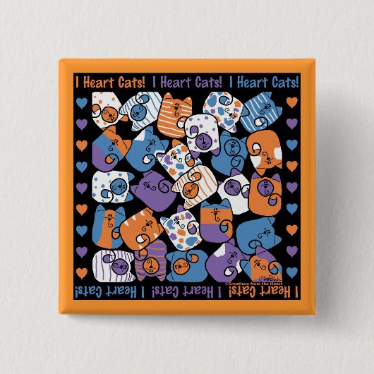 Ich höre Katzen! Collage Button (Vorderseite)