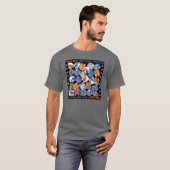 Ich höre Katzen! Collage T-Shirt (Vorne ganz)