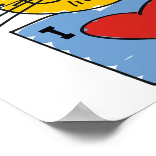 Ich höre Katzen Poster (Ecke)