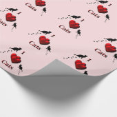 Ich höre Katzen rosa Geschenkpapier (Ecke)
