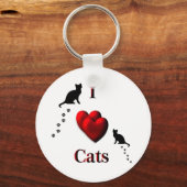 Ich höre Katzen Schlüsselanhänger (Vorderseite)