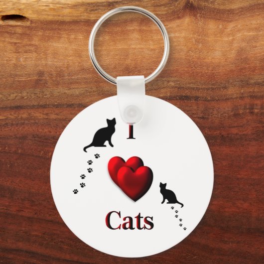 Ich höre Katzen Schlüsselanhänger (Vorderseite)