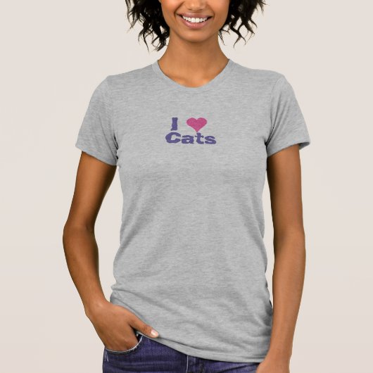 Ich höre Katzen T-Shirt (Vorderseite)