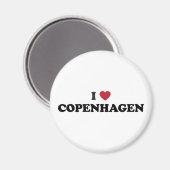 Ich höre Kopenhagen Dänemark Magnet (Vorderseite/Rückseite)