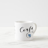 Ich höre Korfu, griechische Flagge, Kerkyra Espressotasse (Vorderseite Rechts)