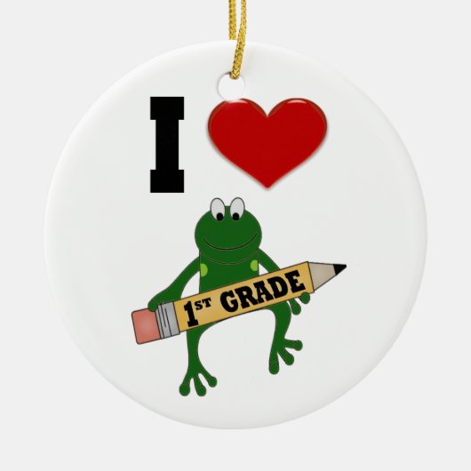 Ich höre lat Grade Frog Keramikornament (Vorne)
