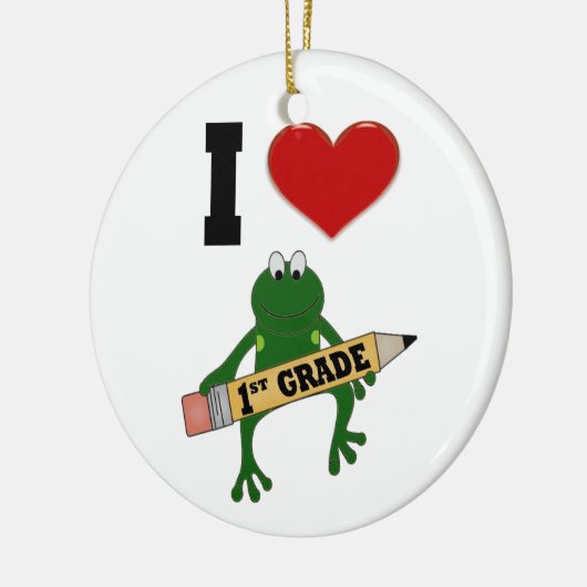 Ich höre lat Grade Frog Keramikornament (Links)