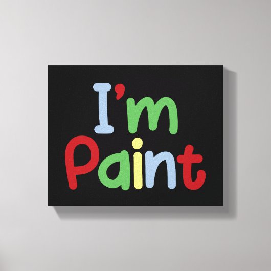 Ich höre Liebe auf Fingerfarbe Leinwanddruck (Vorderseite)