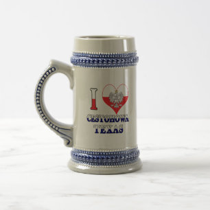 Ich höre Liebe Cestohowa Texas Bierglas