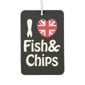 Ich höre [Liebe] Fisch & Chips Air Freshener Autolufterfrischer (Vorderseite)