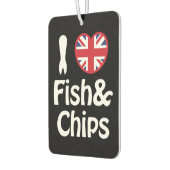 Ich höre [Liebe] Fisch & Chips Air Freshener Autolufterfrischer (Links)