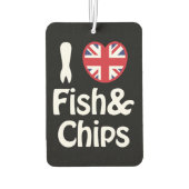 Ich höre [Liebe] Fisch & Chips Air Freshener Autolufterfrischer (Rückseite)