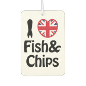Ich höre [Liebe] Fisch und Chips Autolufterfrischer (Vorderseite)