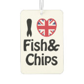 Ich höre [Liebe] Fisch und Chips Autolufterfrischer (Rückseite)
