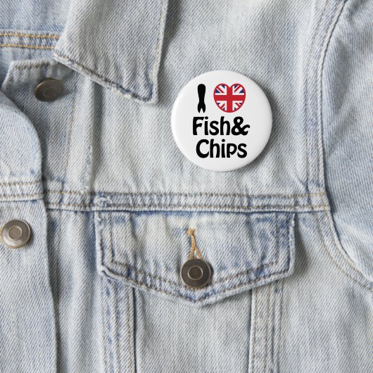 Ich höre [Liebe] Fisch und Chips Button (Beispiel)
