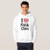 Ich höre [Liebe] Fisch und Chips Hoodie (Vorne ganz)