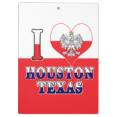 Ich höre Liebe Houston Texas Klemmbrett (Rückseite)