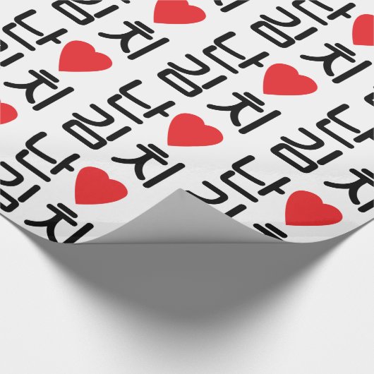 Ich höre [Liebe] Kimchi 김 치 Geschenkpapier (Ecke)