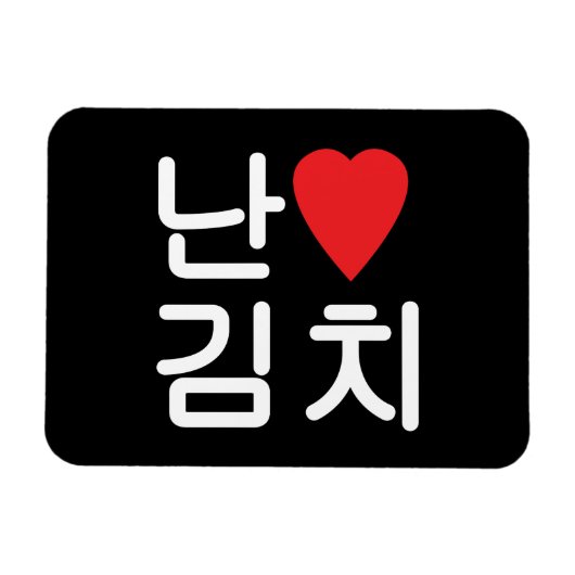 Ich höre [Liebe] Kimchi 김 치 Magnet (Horizontal)