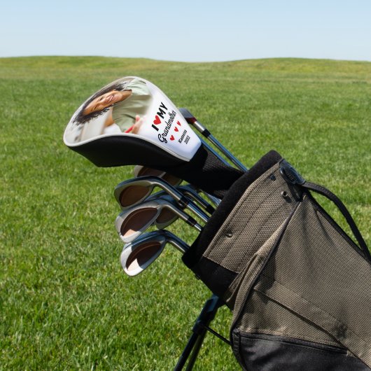 Ich höre Liebe mein Großmutter Foto Name Großkind Golf Headcover (In SItu)