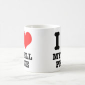 ICH HÖRE (LIEBE) mein Handy Kaffeetasse (Mittel)