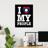 Ich höre (Liebe) meine Lao-Leute Poster (Heimbüro)