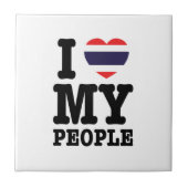 Ich höre (Liebe) Meine Thai-Leute Fliese (Vorderseite)