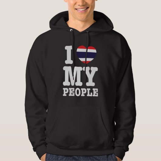 Ich höre (Liebe) Meine Thai-Leute Hoodie (Vorderseite)