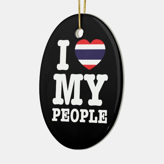 Ich höre (Liebe) Meine Thai-Leute Keramikornament (Links)