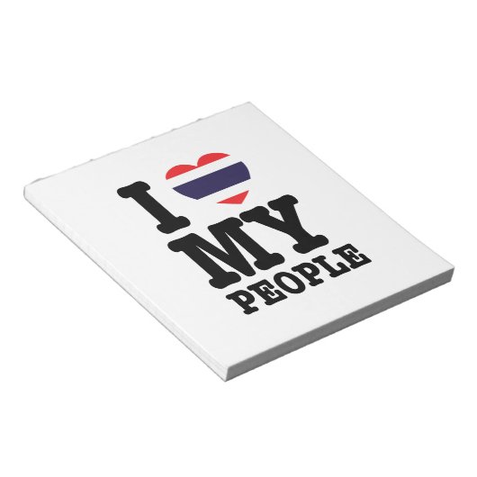 Ich höre (Liebe) Meine Thai-Leute Notizblock (angewinkelt)