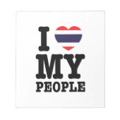 Ich höre (Liebe) Meine Thai-Leute Notizblock (Vorderseite)