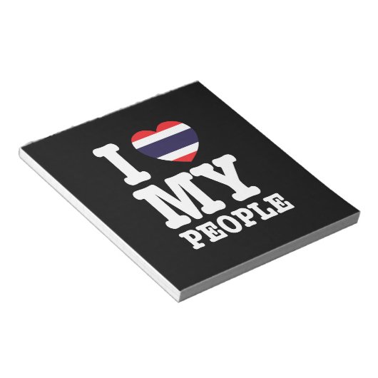 Ich höre (Liebe) Meine Thai-Leute Notizblock (angewinkelt)