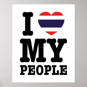 Ich höre (Liebe) Meine Thai-Leute Poster