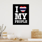 Ich höre (Liebe) Meine Thai-Leute Poster (Küche)